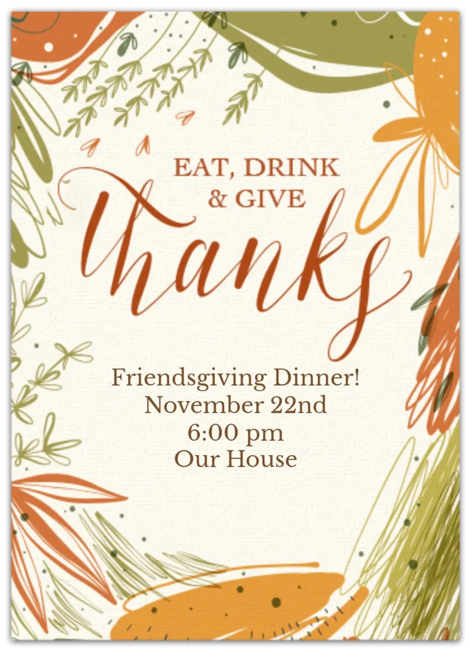 Whimsical Thanksgiving card