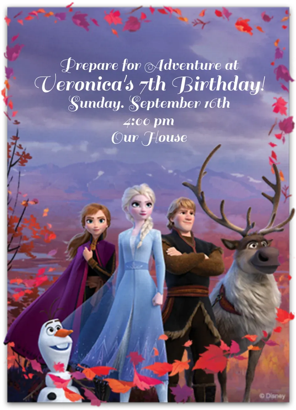 Frozen 2 Group card