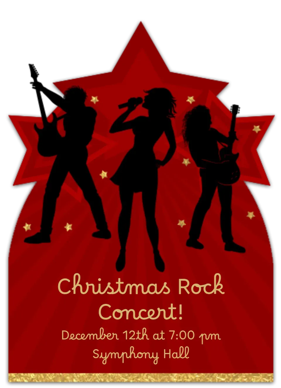 Holiday Rock Concert card
