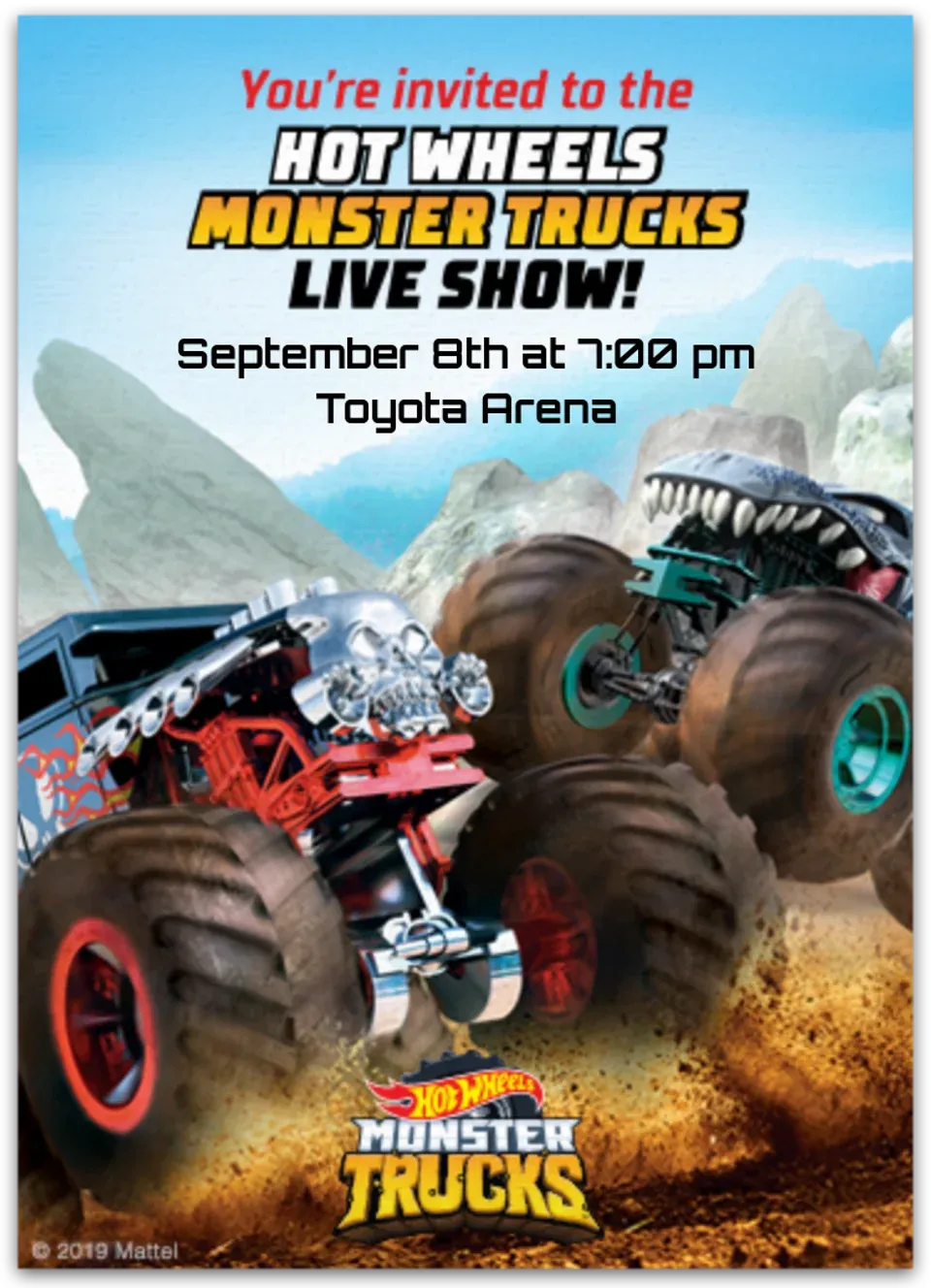 Hot Wheels Monster Truck Live card