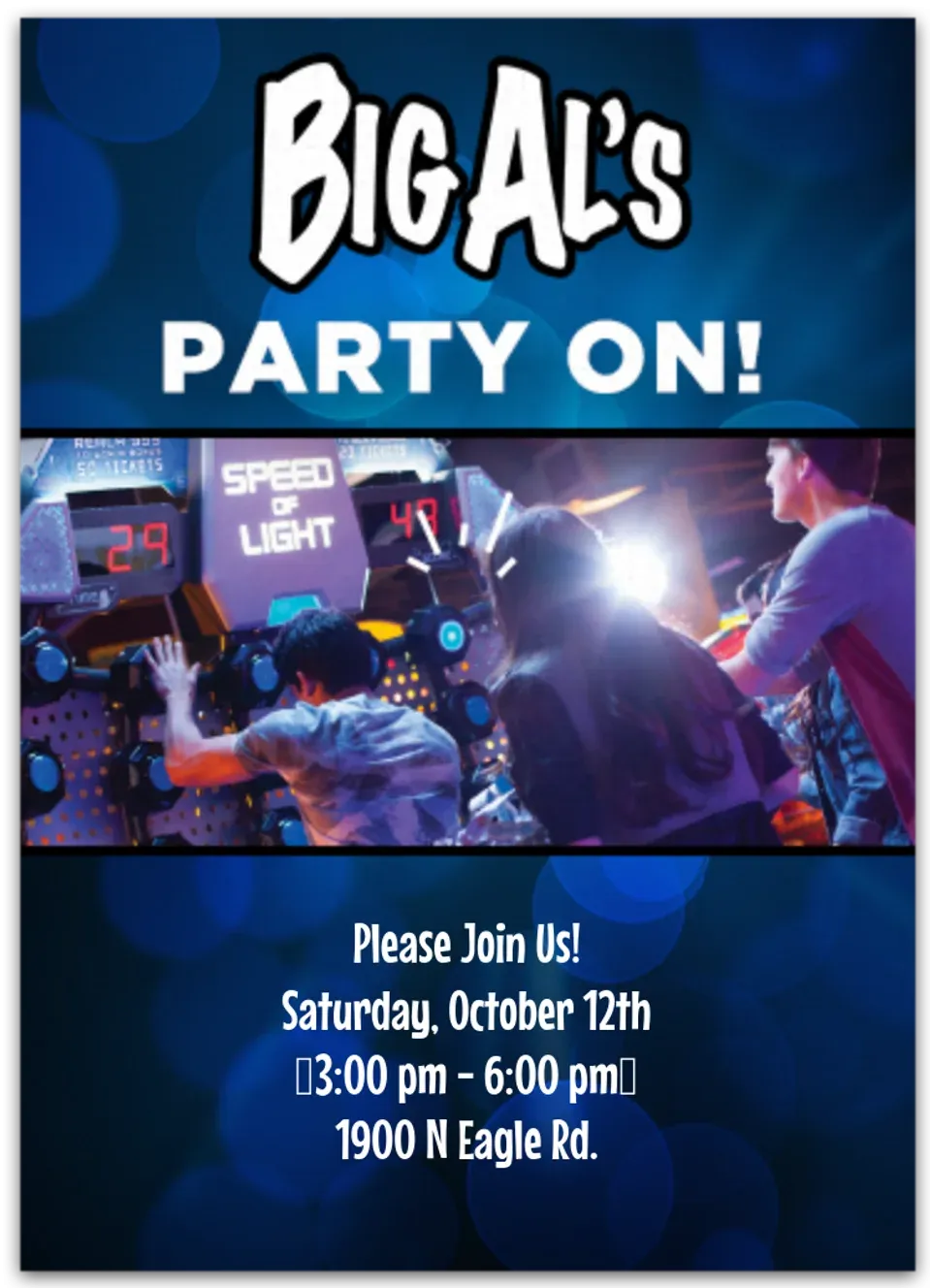 Big Al's | Party On card