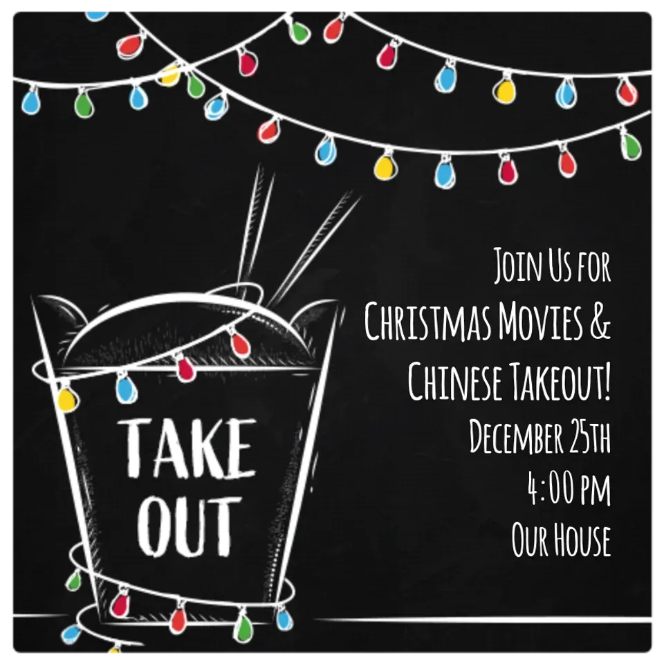 Christmas Takeout card