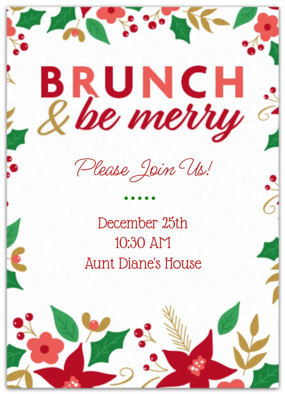 Brunch & Be Merry card
