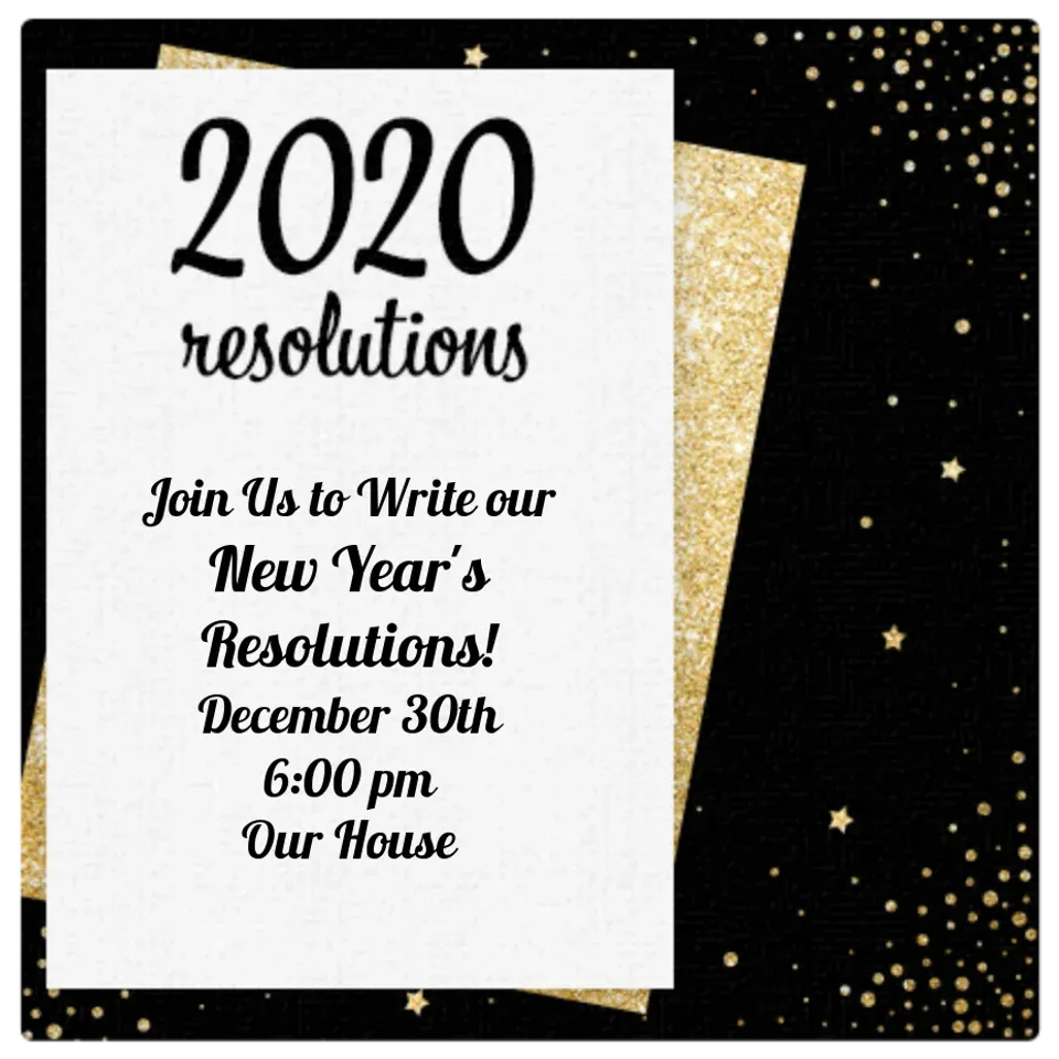 Dec 30 | Write Your Resolutions card