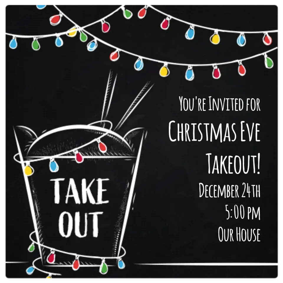 Dec 24 | Christmas Takeout Night card