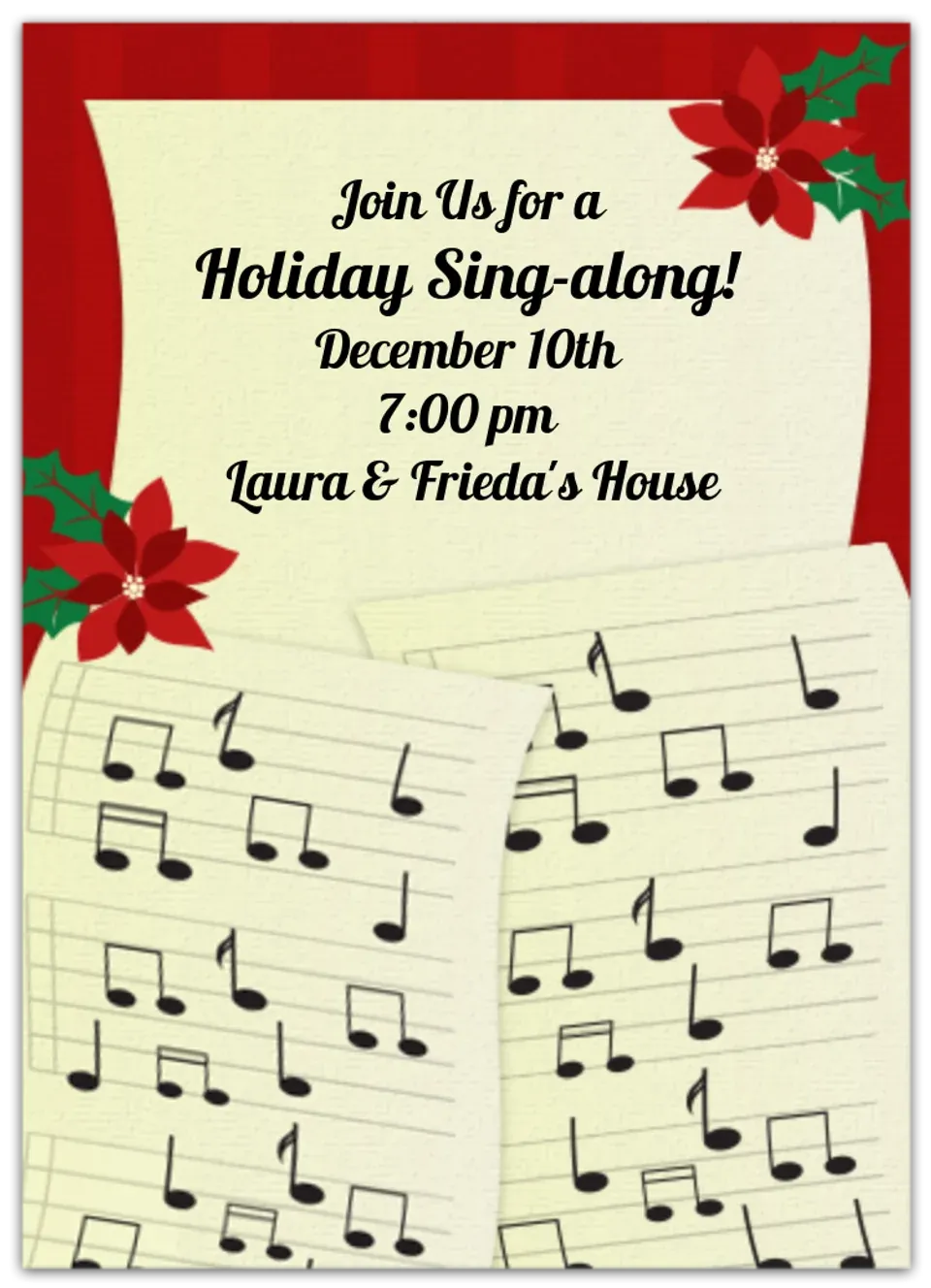 Dec 10 | Holiday Sing-along card
