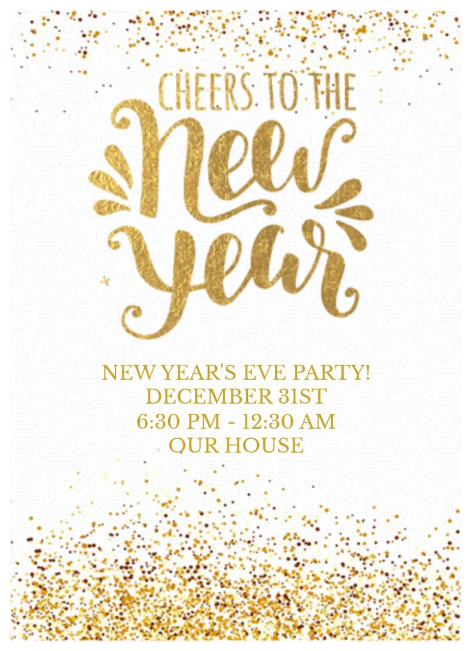 Dec 31 | New Year's Eve card