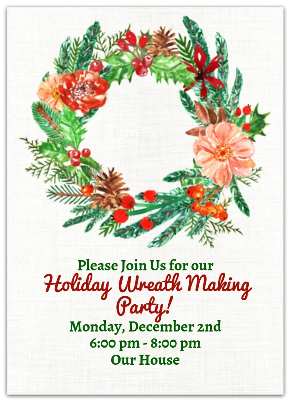 Dec 2 | Make a Wreath card