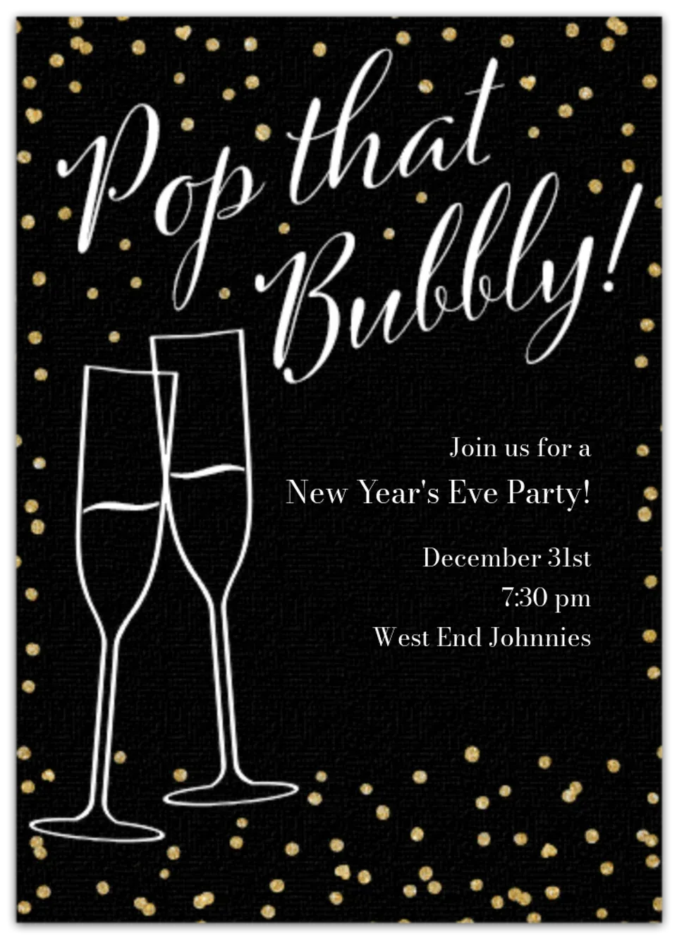 Pop That Bubbly! card