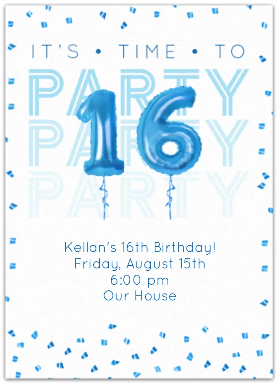 16th Birthday Balloons card