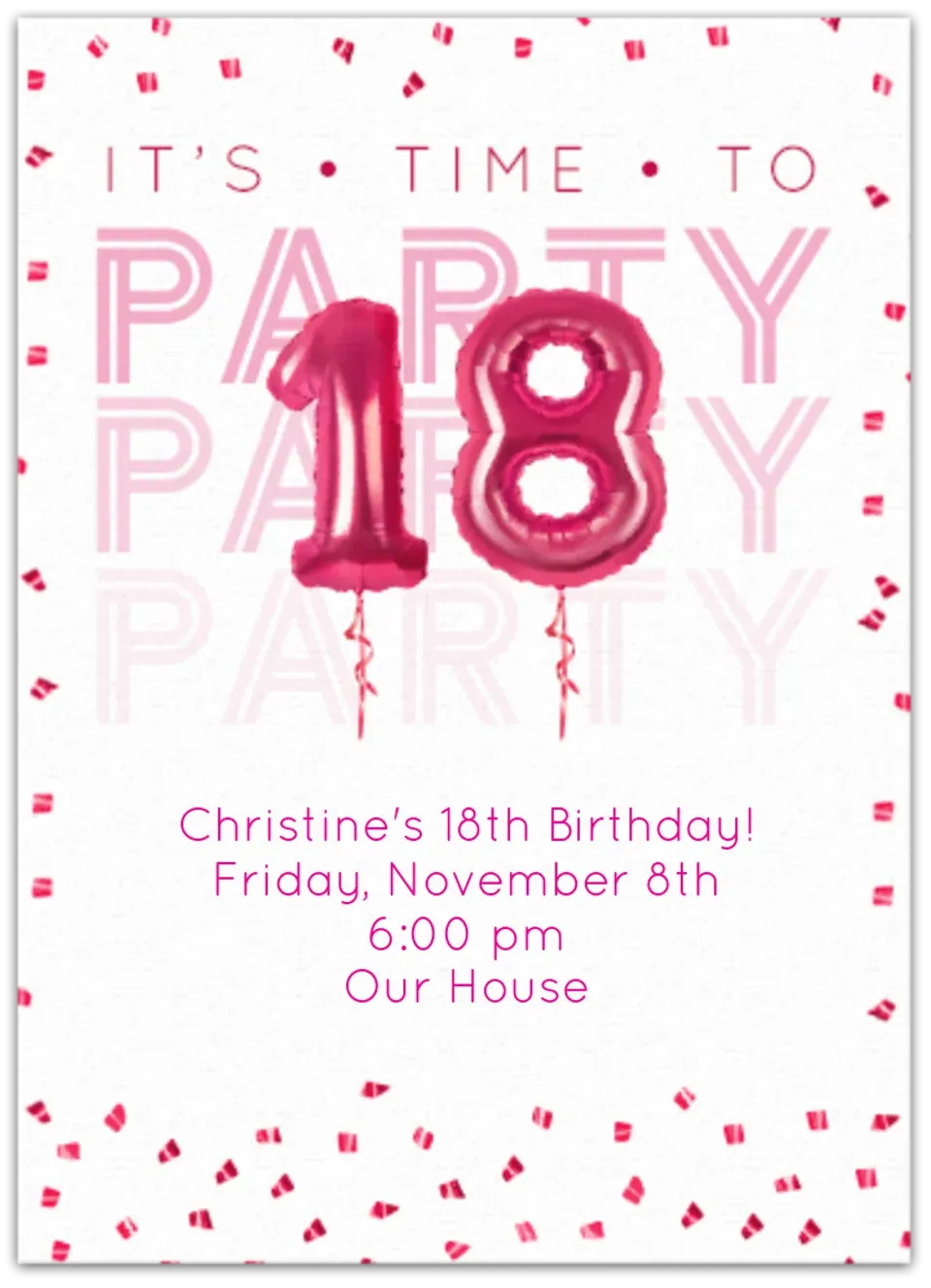 18th Birthday Balloons card