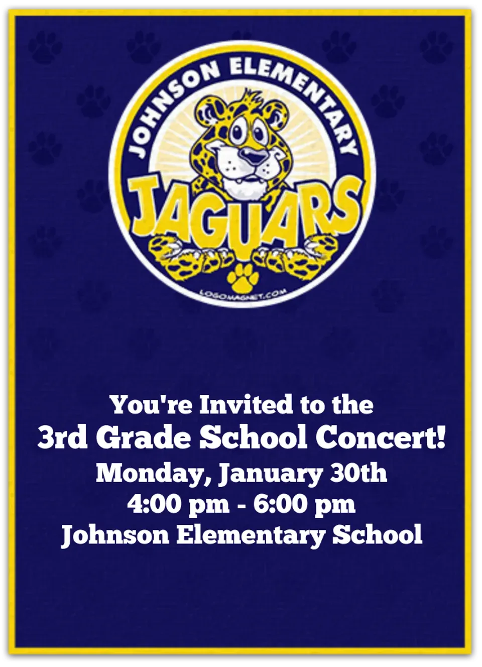 Johnson Elementary School card