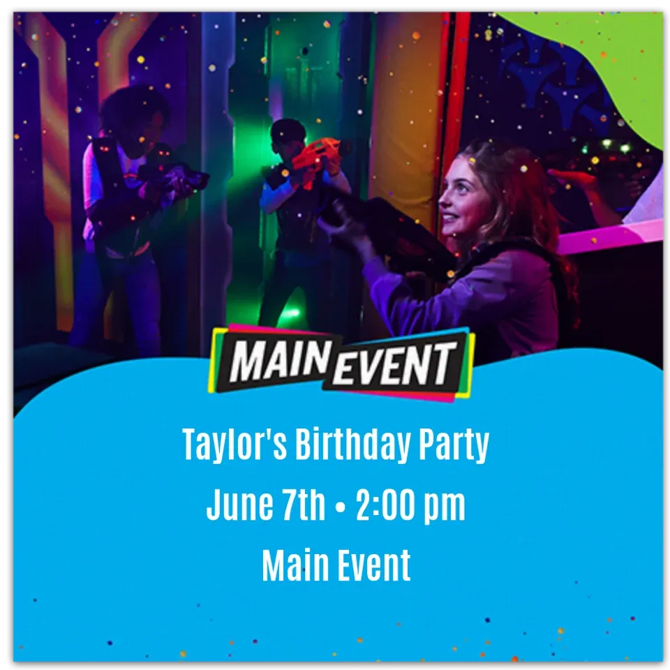 Main Event | Birthday Party card