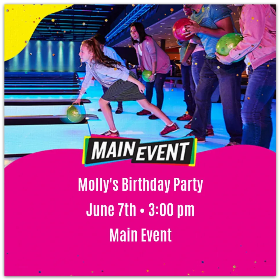 Main Event | Girl Birthday card