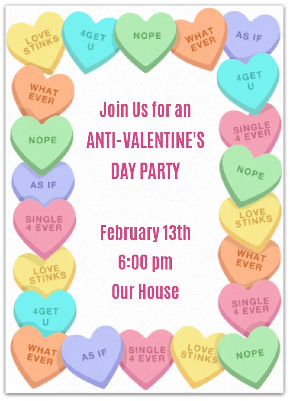 Anti-Valentine's Day card