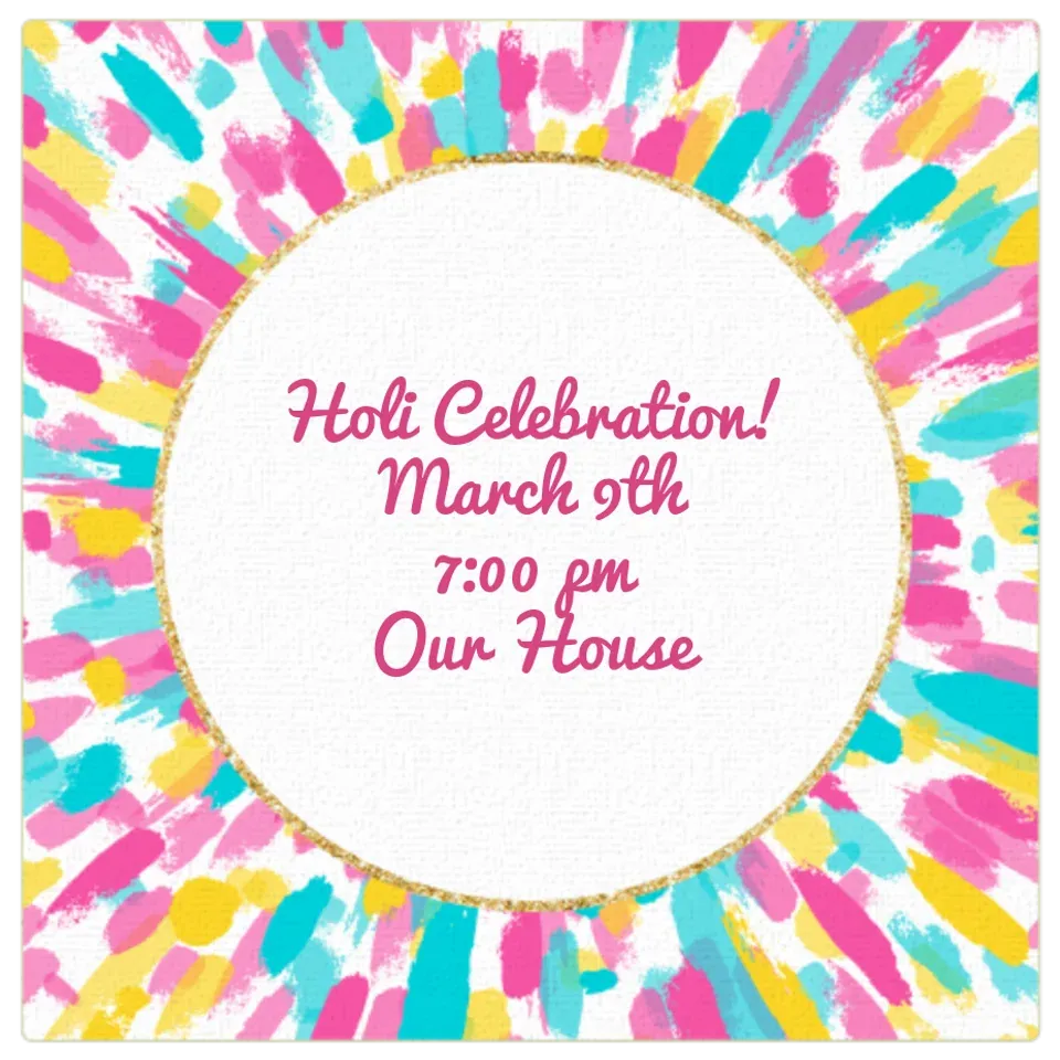 Holi Color Blast card