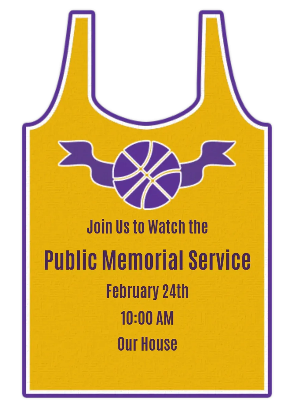 Los Angeles Basketball Jersey card