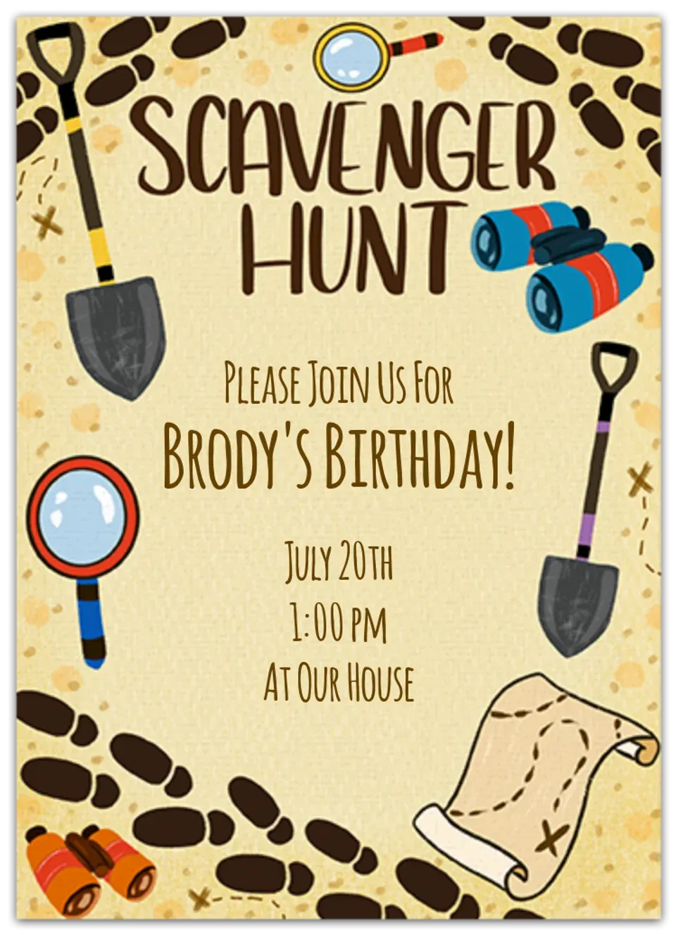 Scavenger Hunt card