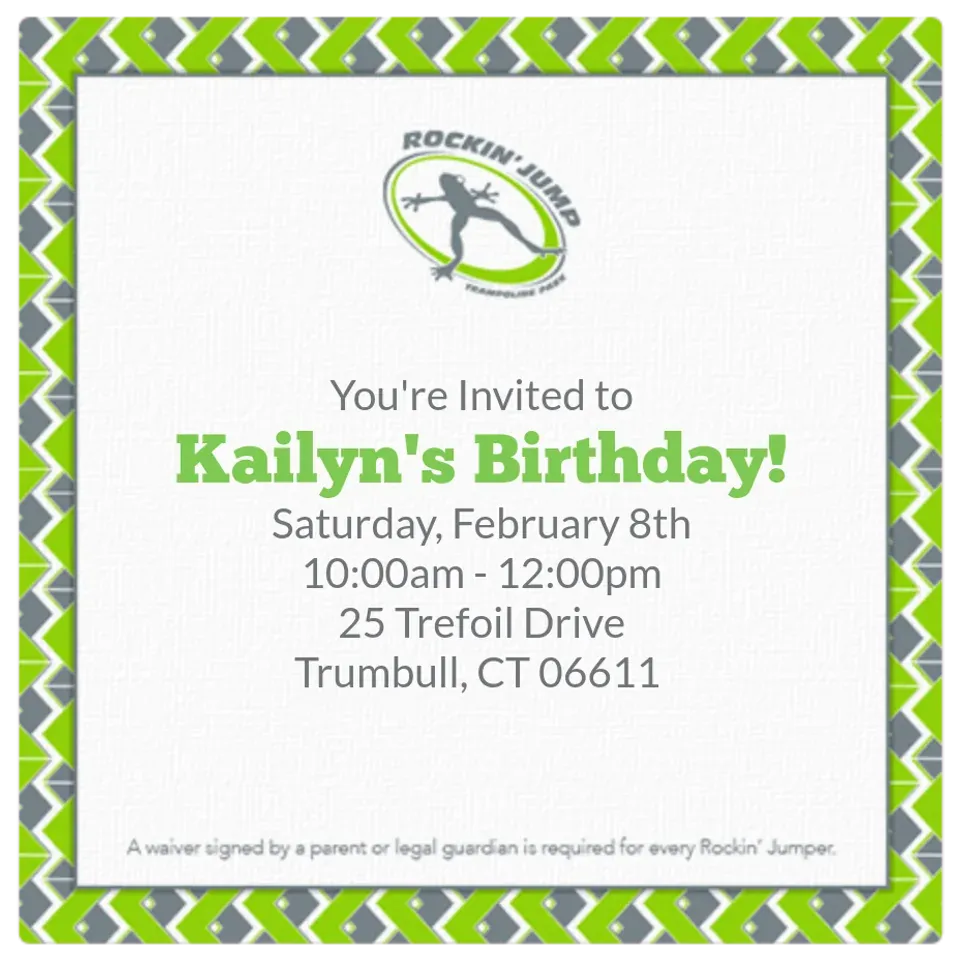 Rockin' Jump | Party card