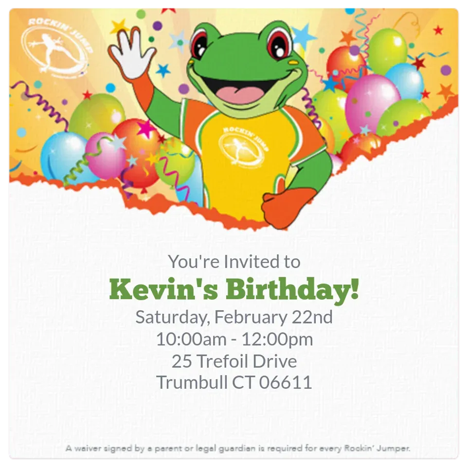 Rockin' Jump | Frog card