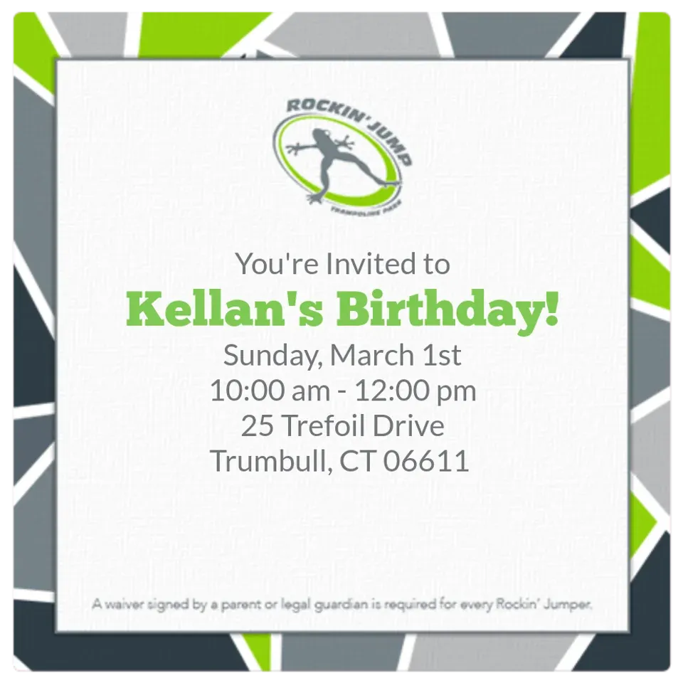 Rockin' Jump | Geometric Pattern card