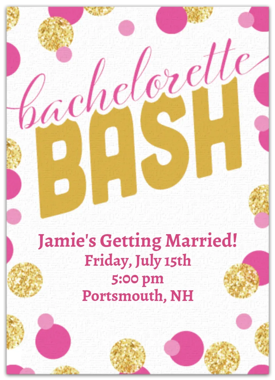 Bachelorette Bash card