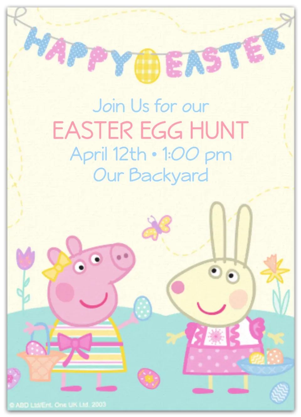 Peppa Pig | Easter card