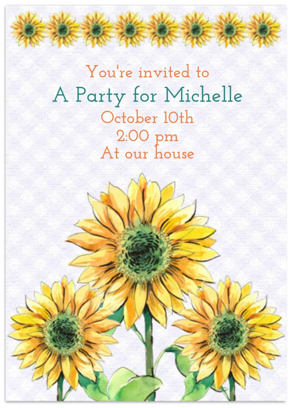 Sunflower Celebration card