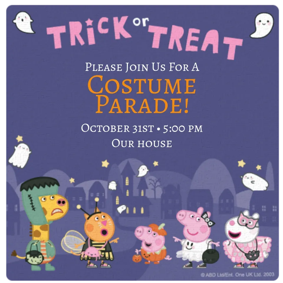 Peppa Pig | Halloween card