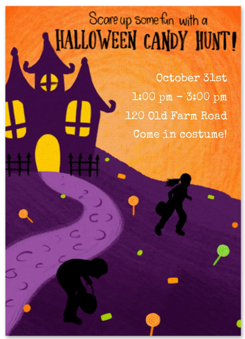 Halloween Candy Hunt card