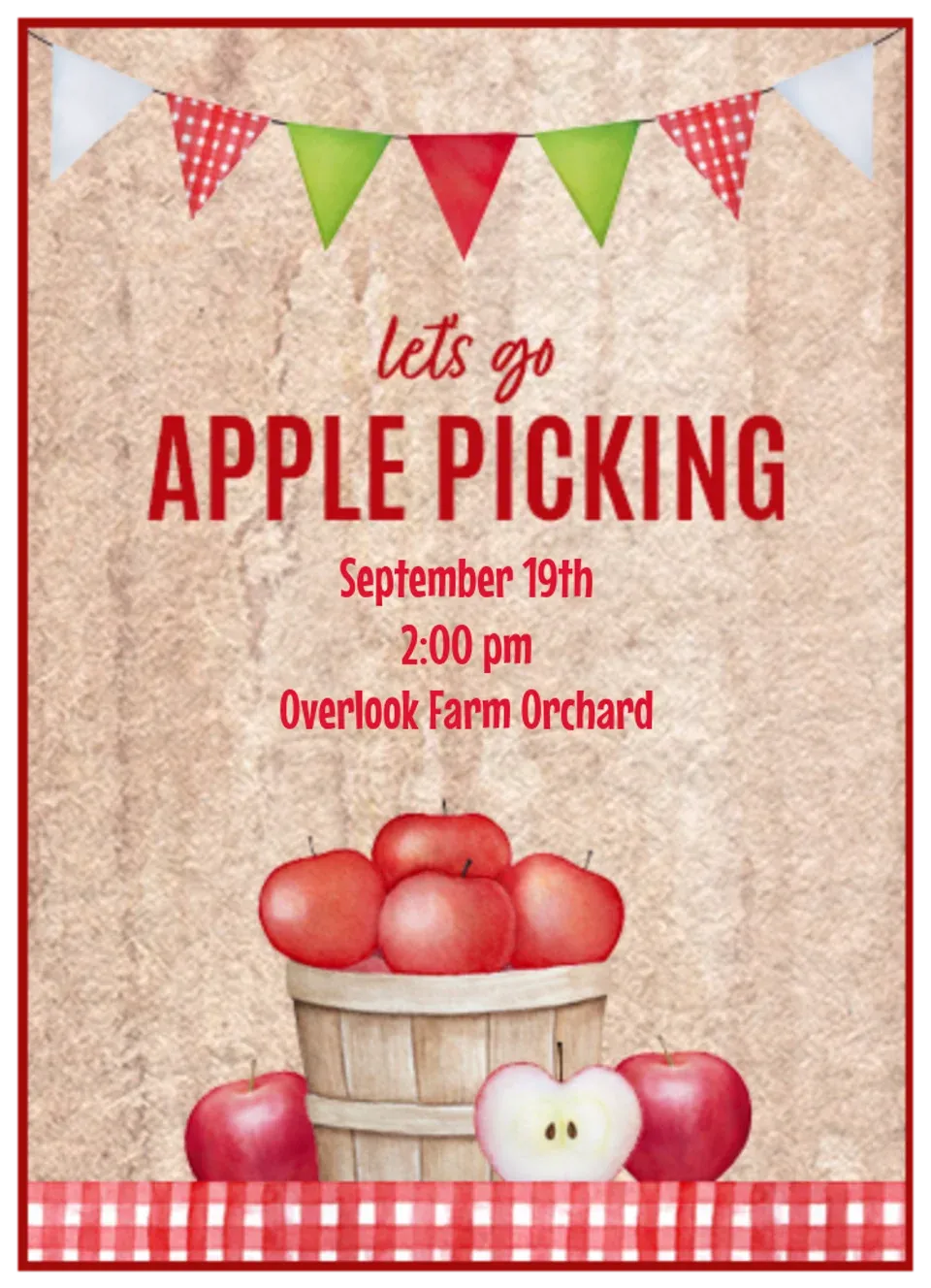 Apple Picking card
