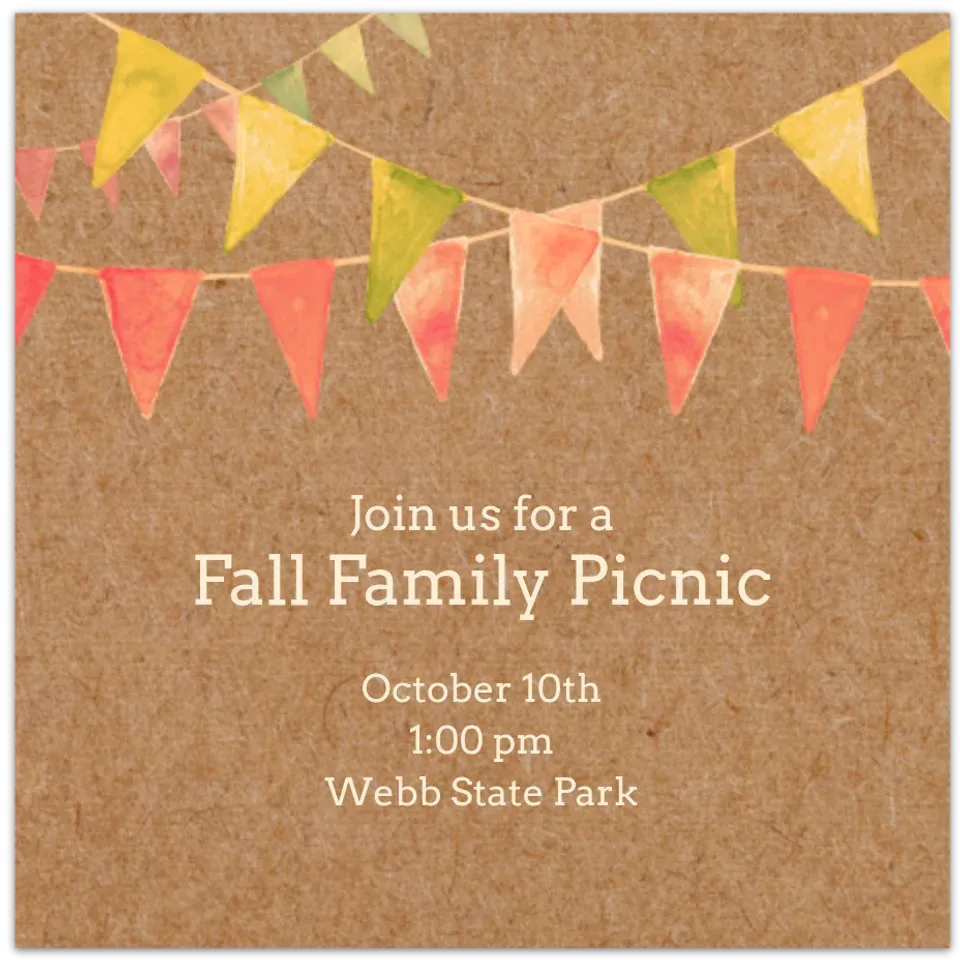 Fall Picnic card