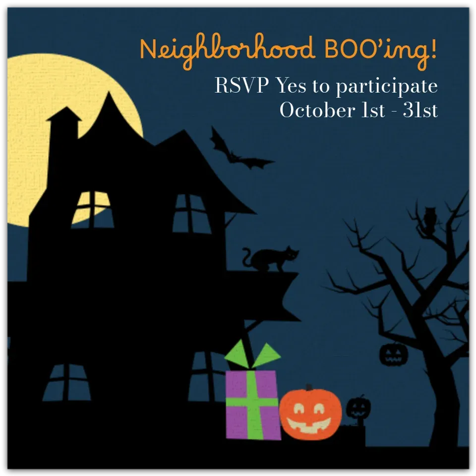 Neighborhood BOO'ing card