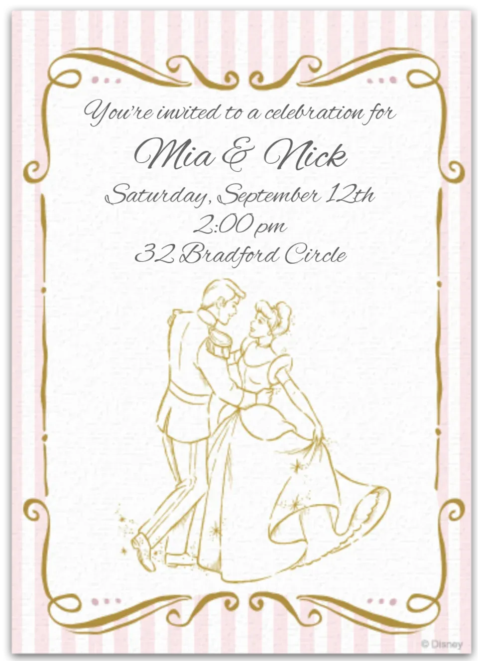 Disney Wedding card