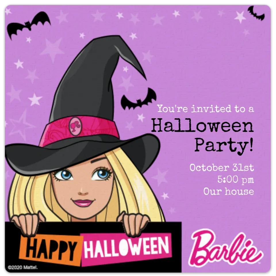 Barbie | Halloween card