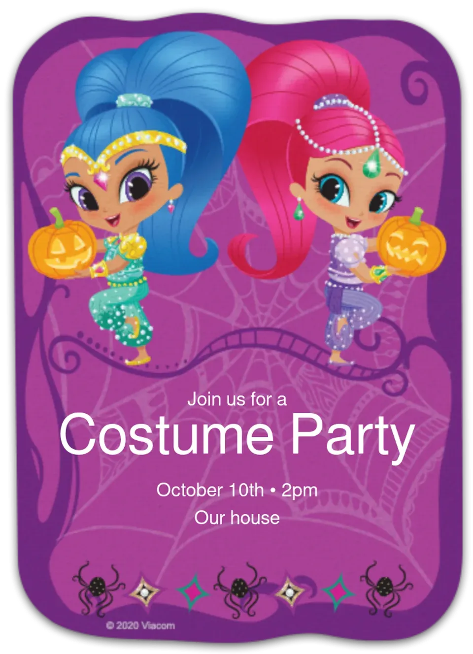 Shimmer and Shine Halloween card