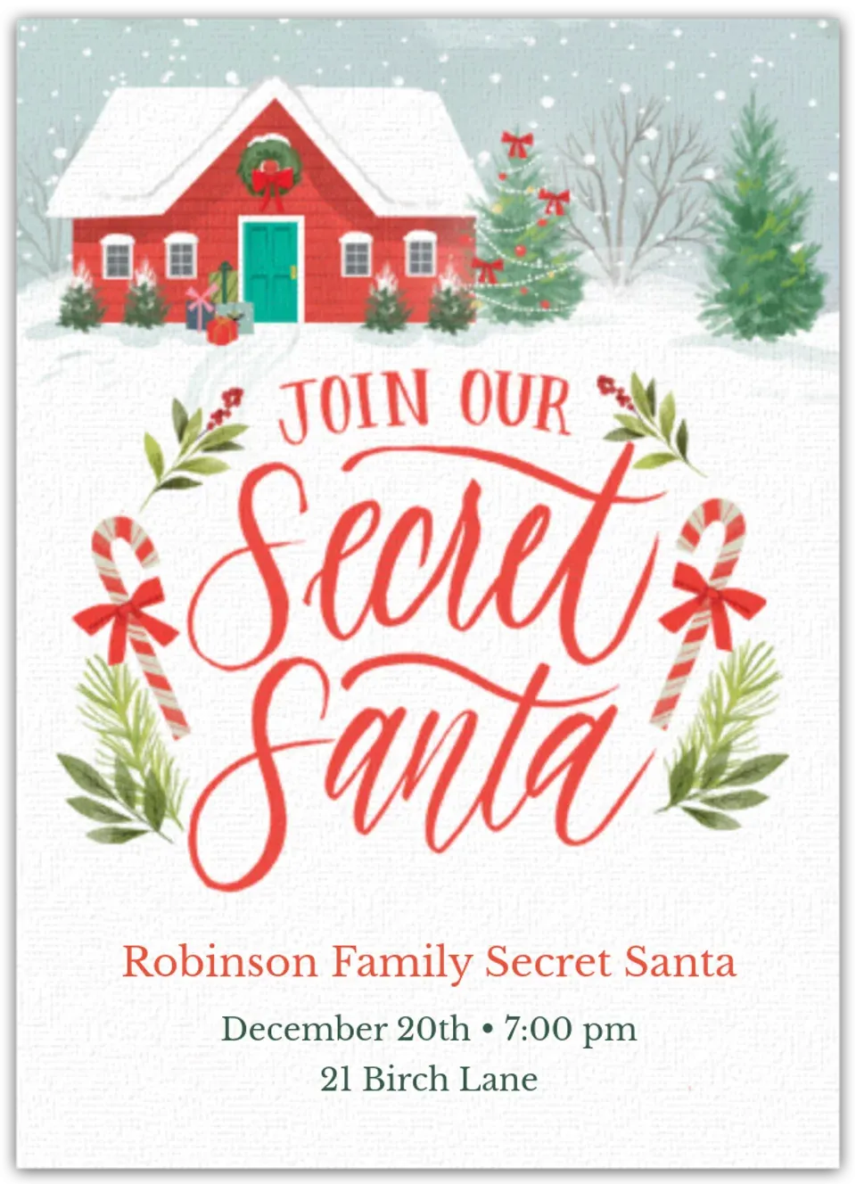Secret Santa Scene card