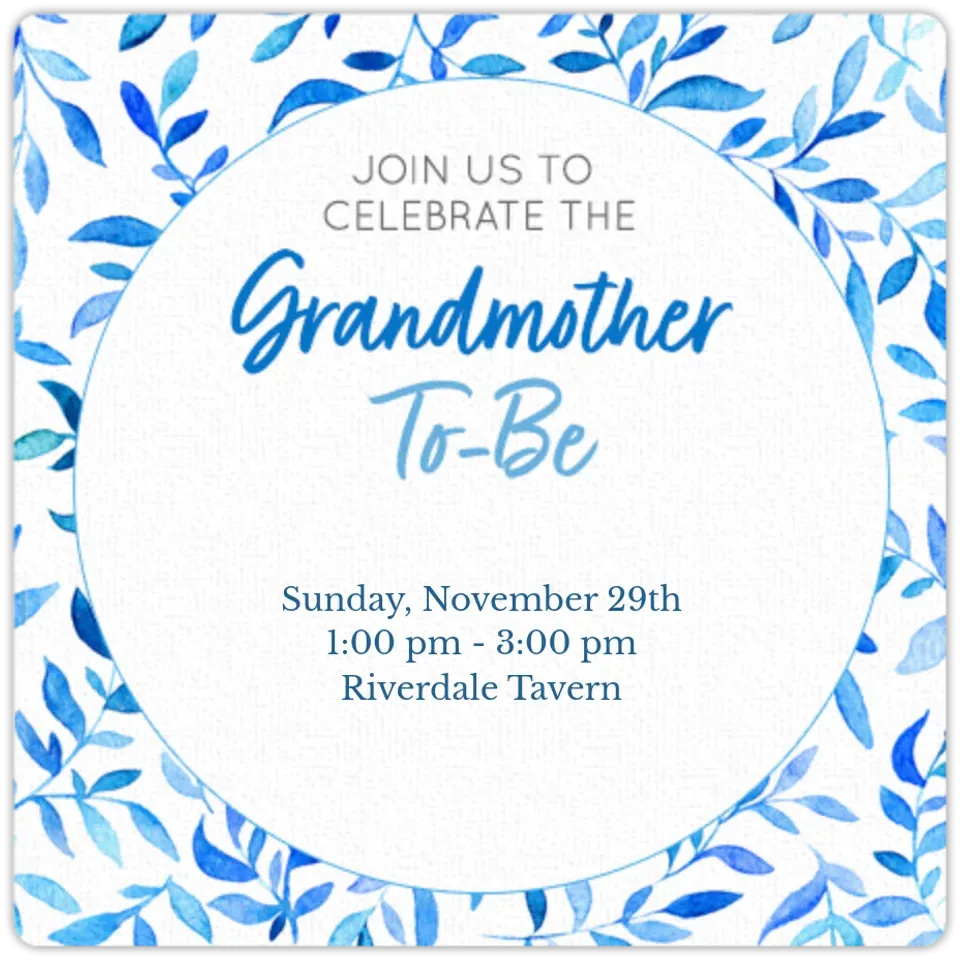 Grandma-To-Be Shower card