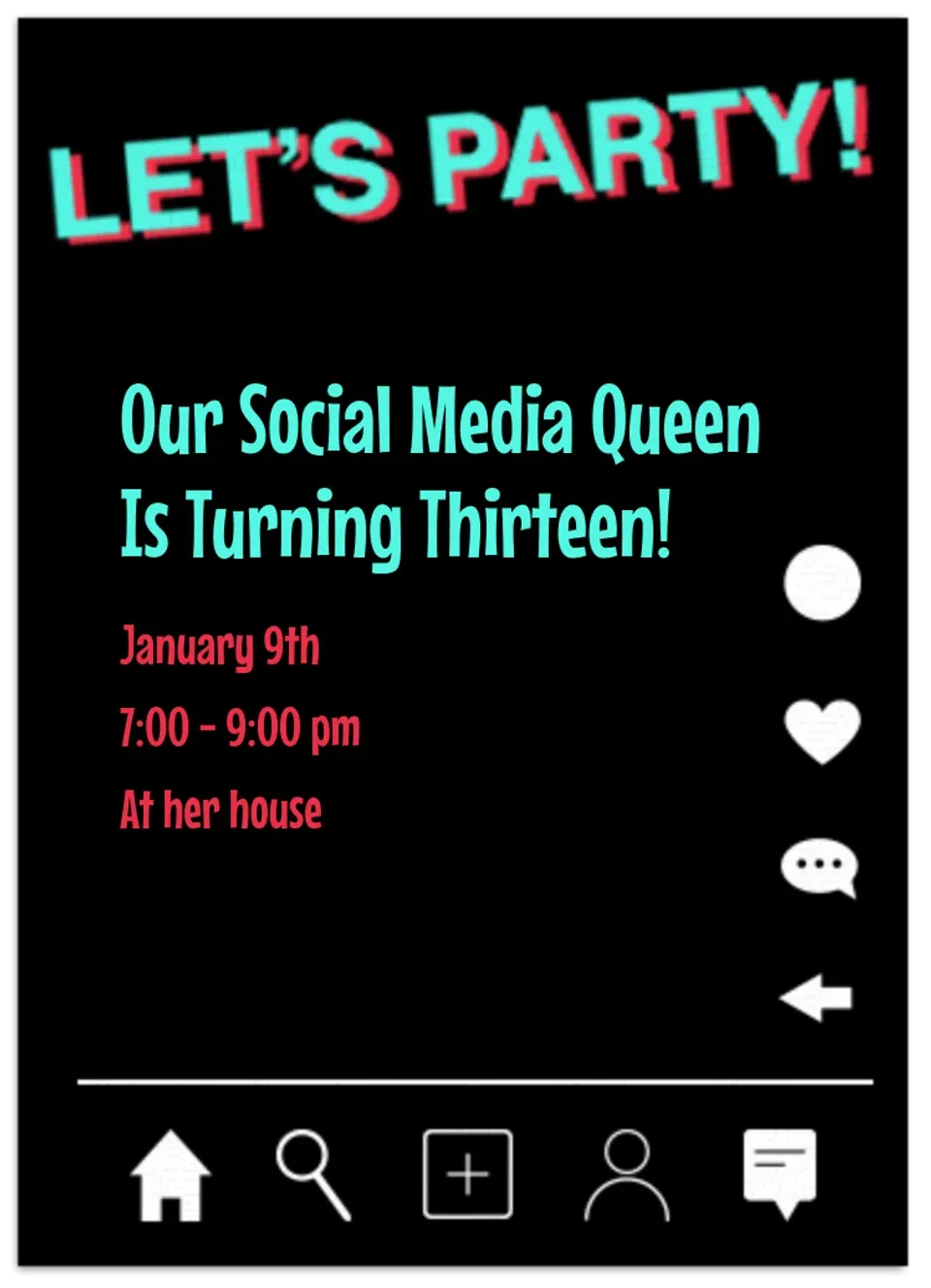 Social Media Bash card