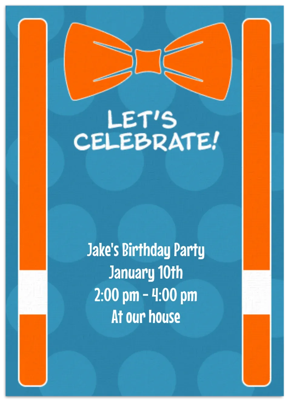 Toddler Blue & Orange card