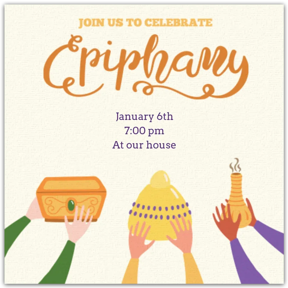 Happy Epiphany card