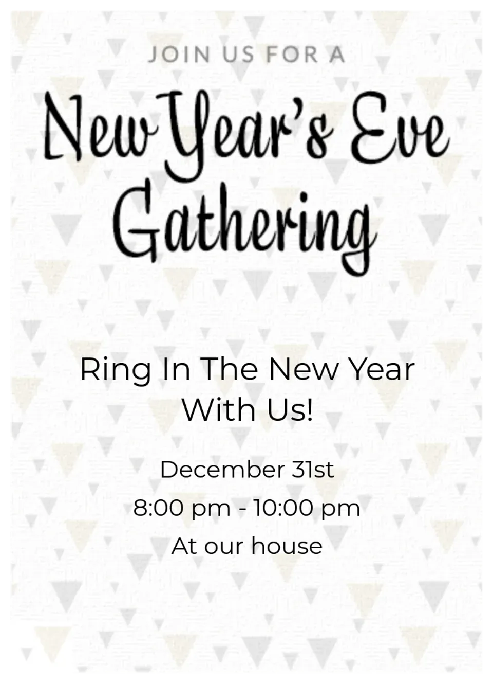 Classic New Year's card