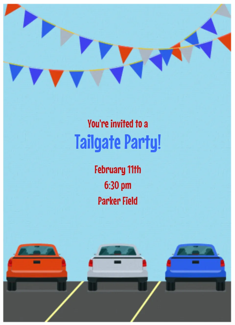 Tailgate Party Trucks card