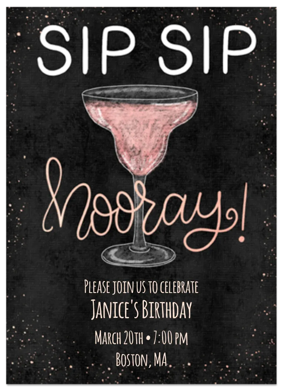 Sip Sip Hooray card