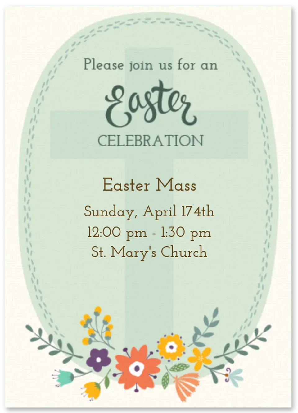 Religious Easter Celebration card