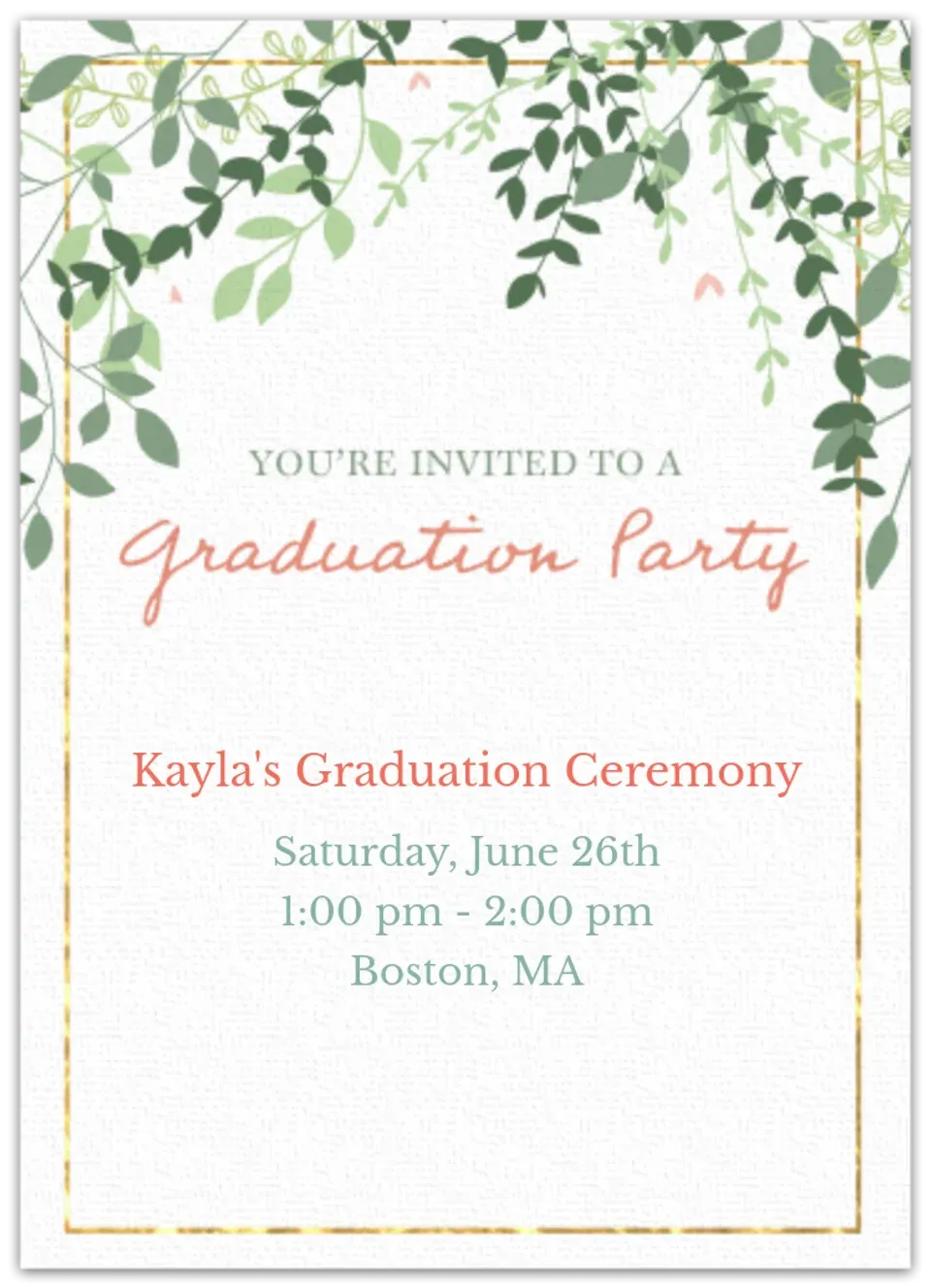 Stylish Graduation card