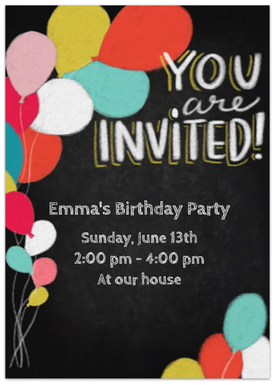 Kids Birthday Balloons card