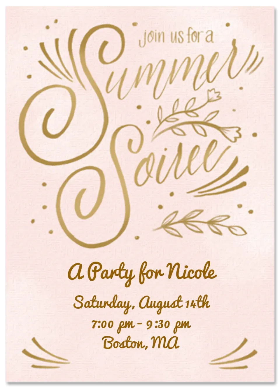 Summer Soirée card