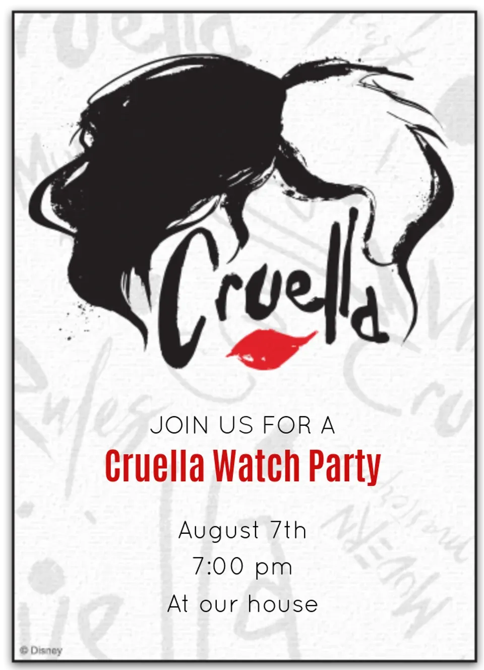 Cruella Movie card