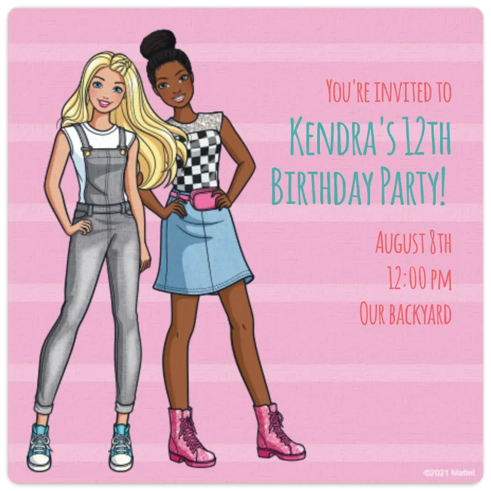 Barbie Springtime card